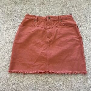 Minkpink dark pink denim high rise mini-skirt size M, like new